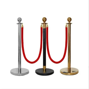 Hotel Bank Queue Pole Line Divider Stand Post Stainless Steel Bollard Stanchion Barrier