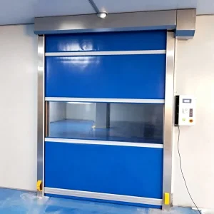 High-Speed Industrial Automatic Roll-up Door for Cold Storage Warehouses Photocell Sensor Safety