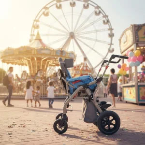 Pediatric Tilt-in-Space Recliner Children Cerebral Palsy Lightweight Outdoor Cp Wheelchair for Adults and Children