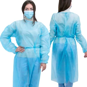 Disposable Patient Gown 3-Layer SMS Sleeveless Hospital Patient Uniform Clinic Nonwoven Physical Examination Chemotherapy Gown