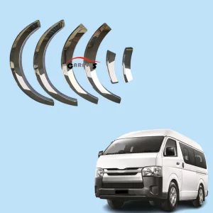 Car Fender Flare for Hiace 2005 2018 Chrome Color Wheel Fender Flare Auto Wheel Arch Fender Flare Chrome Color