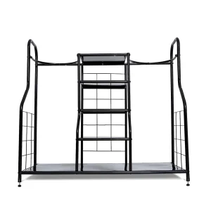 Golf Bag Storage Display Rack Metal Standing Type Non-Folding Ball Bag Rack for Golf Equipment and Tee Display 101.5x38x92.5cm