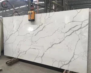 Calacatta and Marble-Like Veined Quartz Slab