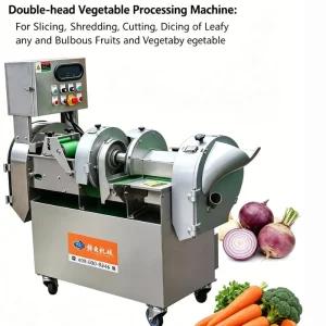 High-Precision Dual-Head Vegetable Cutting Equipment for Catering, Restaurant and Canteen Use