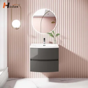 Freestanding Bathroom Vanity with Ceramic Basin and Counter Top