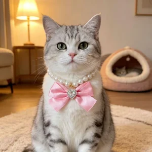 2026 Colares de Pérola para Animais de Estimação de Luxo Ocidental Personalizados Estilo Escuro Novo Design Moda