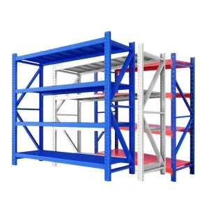Warehouse Heavy-Duty Multi-Layer Q235 Cold Rolled Steel Shelves 4-Layer Racking Systems 100kg Capacity Durable for Basement
