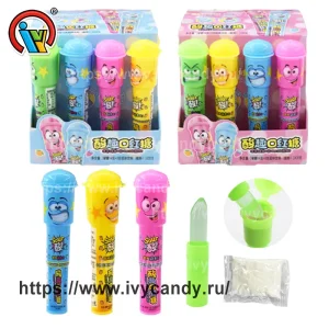 Оптовыепродажи Поставщик леденцов для губной помады Push pops с кислой пудрой Заводы, Производители