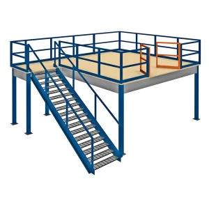 Versatile Mezzanine Steel Platform for Adjustable Industrial Storage Solutions