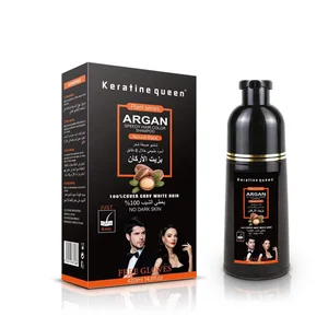OEM ODM Wholesale Hair Dye Shampoo 5 in 1 Organic Hair Color Shampoo Chinese Argan Oil Black Hair Color Shampoo