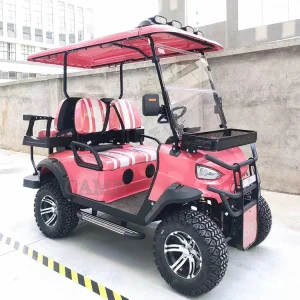 CAMP Pink 72v 5kw Electric Mobility Scooter Club Cars for Sale Lithium Commercial Off Road Luxury 4 Seats Golf Cart