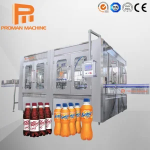 High Speed 10, 000bph Carbonated Soft Drinks Plastic Bottle Filling Sealing OPP Labeling Equipment