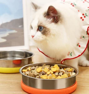 Travel-Friendly Pet Stainless Steel Dog Bowl Prevents Tipping Integrated Water Capacity Non-Wetting Mouth Design Drinking Water