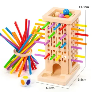 Balance Sticks Puzzle Game Tabletop Kids Wooden Montessori Board Toy