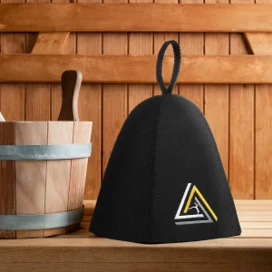 Custom Black Wool Felt Sauna Hat
