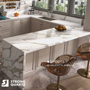 2cm/3cm New Design Calacatta Isabella Surface Heat-Trasfer Printing Quartz for Building Material