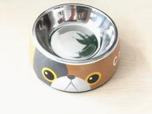 Dog Cat Pet Feeders Feeding Bowls Stainless Steel Water Food Treat Single Bowl