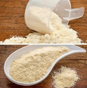 Suplementos de proteína em pó de soro de leite para ganho de peso muscular forte