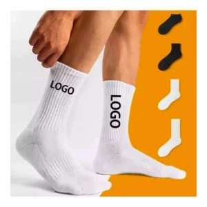 Meias esportivas personalizadas unissex com listras