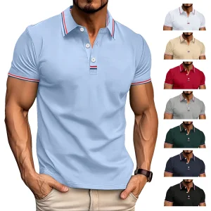 Summer New Men's Casual Short-Sleeved Polo Shirt