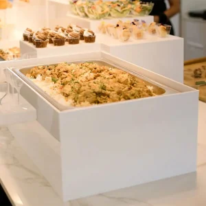 Acrylic Chafing Dish Guard KD White Catering Buffet Display