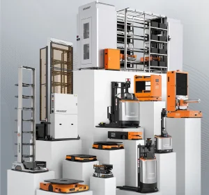 2000kg 4.5m Forward Counterweight Pallet Transferring Stacking Logistics Warehouse Agv AMR Forklift Mobile Robot