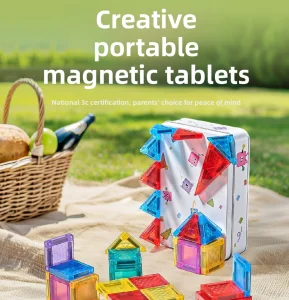Kids stem Educational Colorful Strong Magnetic Puzzle Assembled Building Blocks Loose Set Toys Wholesale Plastic