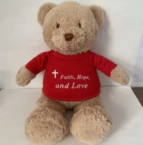 Osito de peluche suave marrón personalizable y personalizado para niños, juguete para bebés