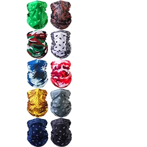 Camouflage Skull Seamless Tubular Bandana Tactical Headwrap Scarf Clown Mask Hiking Neck Gaiter Hunting Tube Face Mask