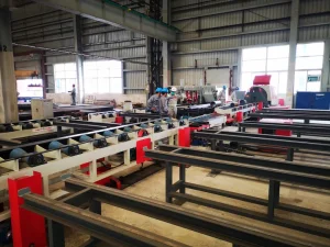 Production Line for Pipe-Pipe Jointing Through a Flow Process