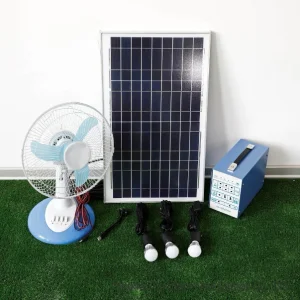 2021 Suministro Directo de Fábrica Kits de Iluminación de Energía Solar Sistemas Generador Solar con 3 Bombillas LED Cargadores de Teléfonos Móviles Soportando Ventilador de CC