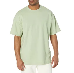 Camiseta básica oversized de algodão pesado, de manga curta, em cores sólidas, para homens, em atacado, camiseta personalizada oversized