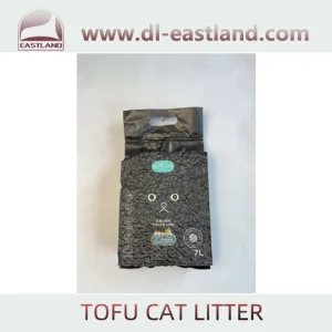 Areia para gatos de tofu com sabor a carvão de bambu ecológico, desodorizante, carbono ativado, descartável e sustentável