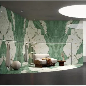 Tile Sintered Stone Sheet 1200X2600mm Floor Slabs Extra Large Format Thin Porcelain Tiles Green Marble Sinter Stone Slab