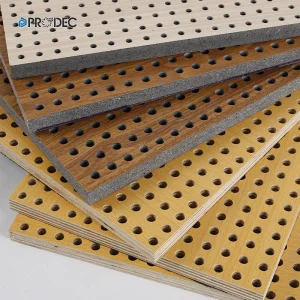 Eco-Friendly Indoor School Studio Decoration Material Board Veneer Wood Sound Reducing Absorbing Deadening Panel Soundproof Wooden Acoustic Wall Panel