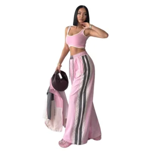Conjunto de Moletom Casual com Zíper e Calças Largas para Mulheres Ky