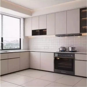 Modern Custom Kitchen Cabinets Furniture Wholesale Modular Acrylic Finish Modern Storage Solid Wood PVC Aluminium Kitchen Cabinets and Cabinet Set Made in China