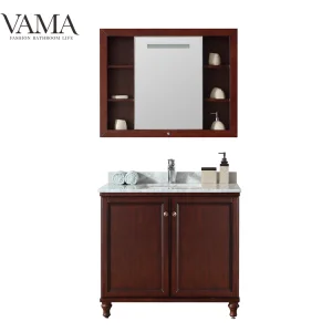 Vama 36 Inch American Style Solid Wood Bathroom Cabinet Bathroom Vanity Set 725036