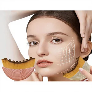 Lymphatic Brush Contour Facial Massage Brush Jawline Shaping Fatigue Relief Gadget Gua Sha Eye Neck Care Brush