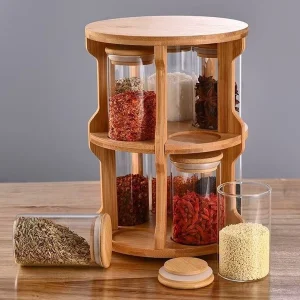 Rotating 10 Jars Rack