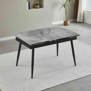 Gloss Grey Extendable Dining Table