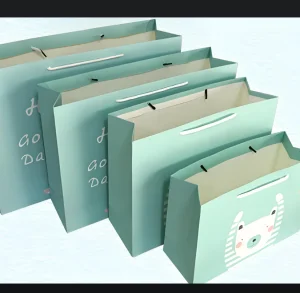 Saco de compras de papel kraft personalizado com logotipo impresso, embalagem de presente em caixa de papelão, bolsa de transporte