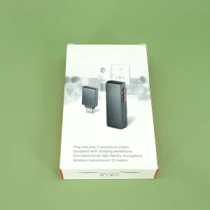 Custom Cardboard Packaging Box for Collar Clip-on Microphone with PVC Window