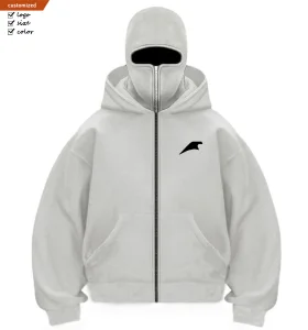 Custom Logo Embroidered Double Hood Hoodie