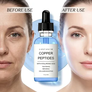 MOQ: 1 Piece Factory Custom GHK-Cu Copper Peptide Anti-Aging Serum With Hyaluronic Acid Facial Serum Private Label