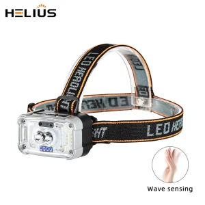 Helius 2024 New Work Light Rechargeable Large Capacity Long Life Portable Night Riding Fishing Multi-Speed Adjustable Headlamps