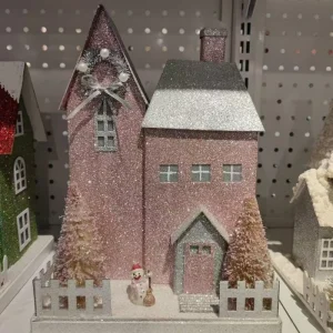 OEM Factory Design Custom Wholesale Paper Christmas House Villas Castle Christmas Tree Christmas Festive Handmade Decorations and Crafts