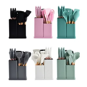Manufacturers Wholesale 19PCS Kitchen Utensils Set Trending Silicone Spatula Ladle Spoon Home Accessories Small Kitchen Accessories