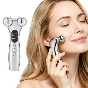 Double Roller Stainless Steel Face Massager