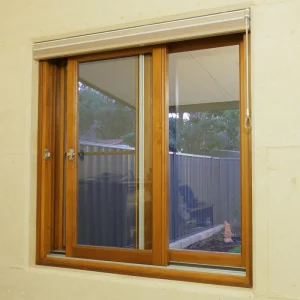 Ventana deslizante de aluminio de doble cristal de gran calidad y gran marco moderno